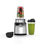 Ninja Blender Nutri Pro Single Serve | Includes 2 Smoothie Cups &amp; Lids - BN401 (Silver) Used - Like New for $49.63