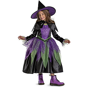 Kids Witch Premium Halloween Costume for $12.98 (XS, S, M, L)