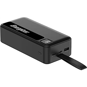 Energizer MAX 30,000mAh 15W USB-C 3-Port Portable Battery Charger/Power Bank w/ LCD $20 + Free Shipping