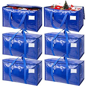 6-Pack TICONN Heavy-Duty Extra Large Moving Bags w/ Zippers & Carrying Handles $19.70 