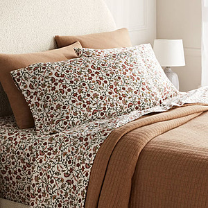 Full 400 Thread Count Threshold 100% Cotton Performance Sheet Set for $14.00