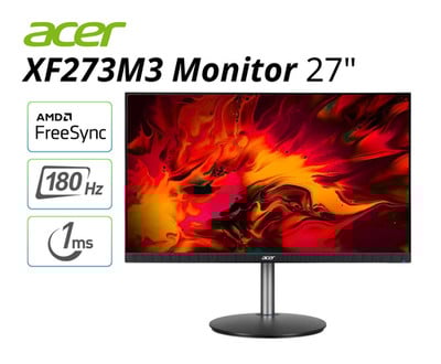 Acer XF273M3 27" Gaming Monitor LCD 180Hz 1920x1080 250Nit 1ms IPS (Certified Refurbished with 2 yr warranty) for $79.99