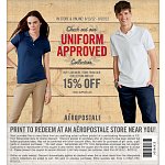 Buy 5 or more items from our Uniform Shop Collections and recieve 15% off Aeropostale Expires 8/22/12