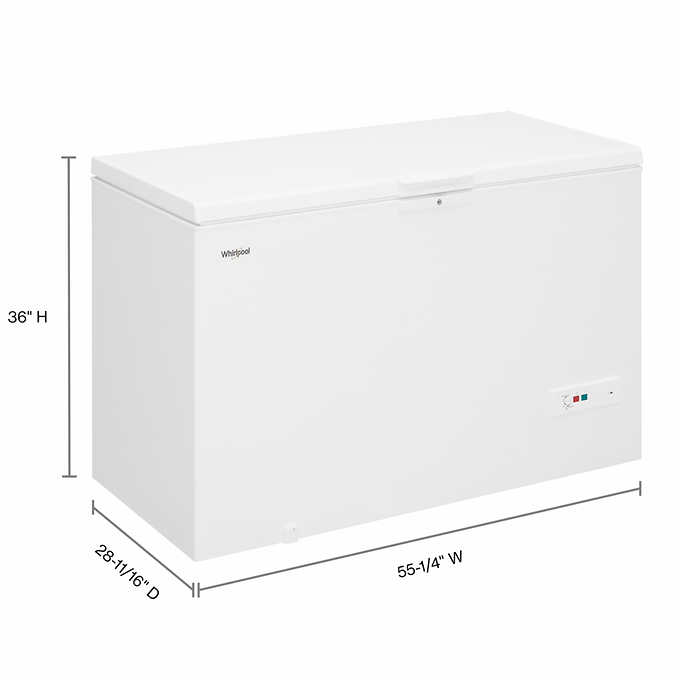 Whirlpool 16 cu. ft. Chest Freezer in White, Plus $150 Costco Shop Card and Free Shipping $700