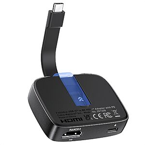 Cable Matters USB-C to 8K HDMI Adapter w/ 100W PD Passthrough Charging Support $13 