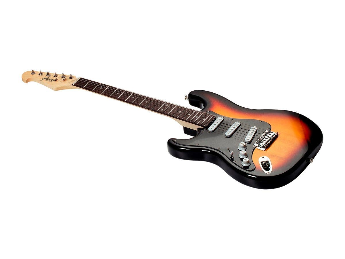 Indio by Monoprice Cali Classic Left-handed Electric Guitar with Gig Bag, Sunburst - Monoprice.com $67.99