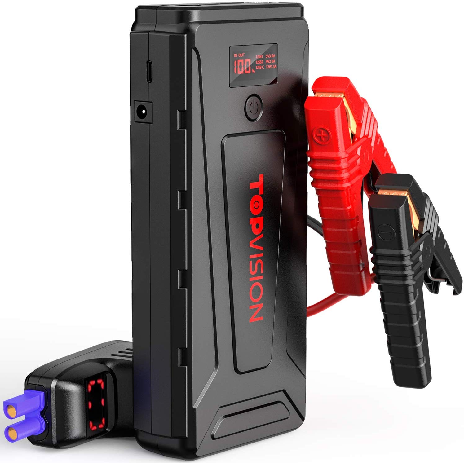 TOPVISION Battery Starter for Car 2200A Peak 20800mAh Portable Car Power Pack - $58.64