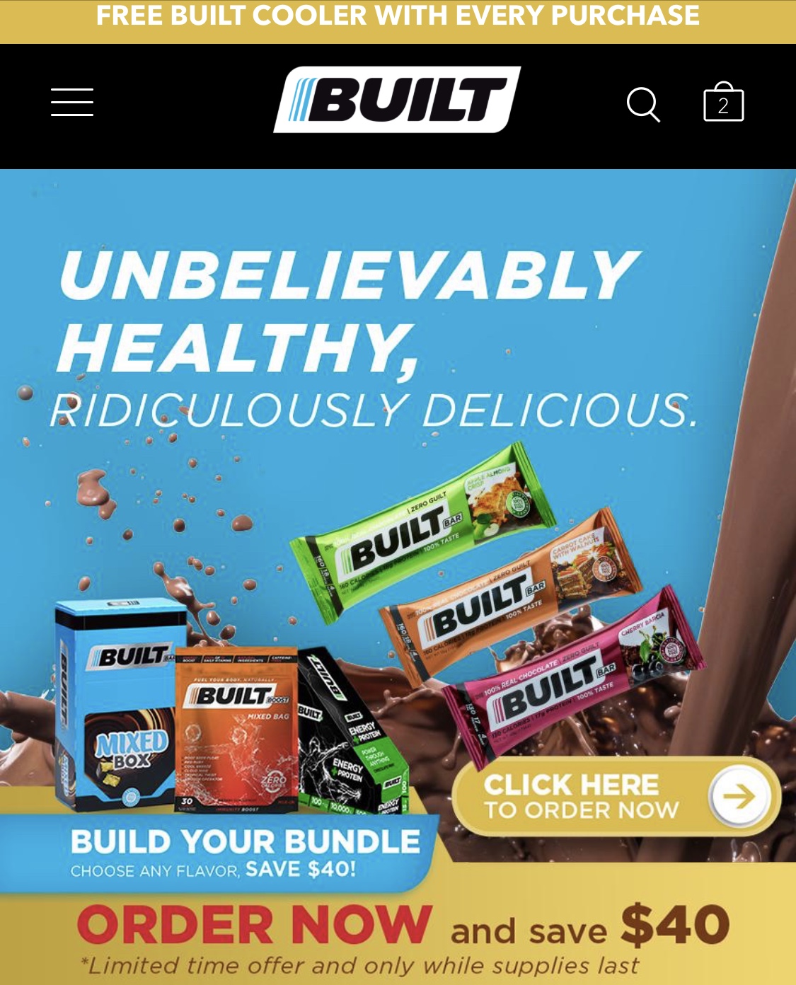 SAVE $40 Built Bar Build Your Bundle + 10% Off + Free Shipping & Free Travel Cooler