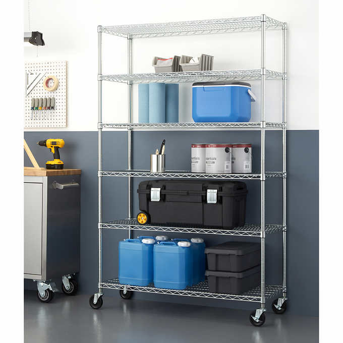 Select Costco Stores: TRINITY 6-Tier Wire Shelving Rack, 48" x 18" x 72" NSF, Includes Wheels $89.99 (Was $149.99 Online) YMMV