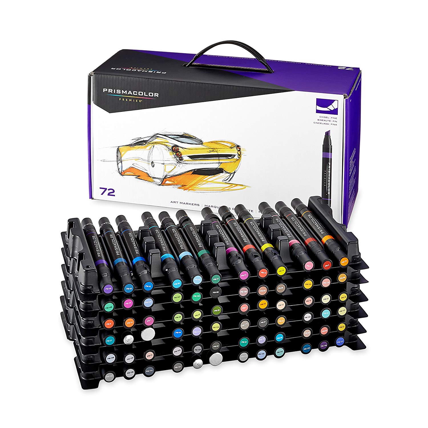 Prismacolor 3722 Premier Double-Ended Art Markers, Fine and Chisel Tip, 72-Count $148.03