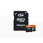 32GB Team microSDHC UHS-I/U1 Class 10 Memory Card w/ Adapter $7 + Free Shipping