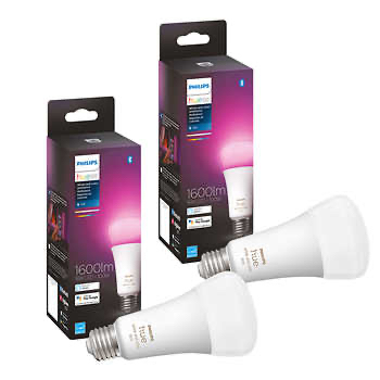 Philips Hue 100W White & Color Ambiance A21 LED Bulbs 2-pack - $79.99