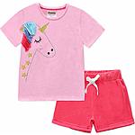 Girls Cotton Clothing Sets Summer Shortsleeve Unicorn T-Shirts Shorts 2 Pieces Clothing Sets / Dresses $6.49