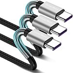 CyvenSmart 3-Pack 6ft USB C to USB A Fast Charging Cables $5.49