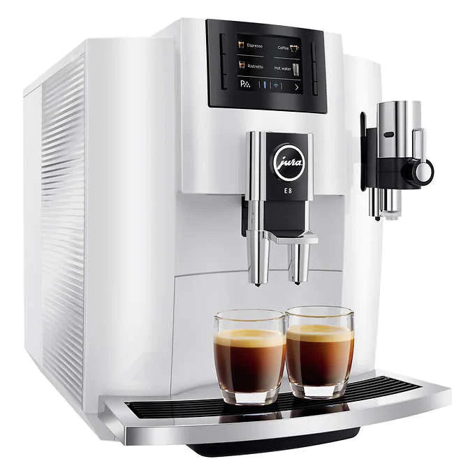 Costco Jura E8 Automatic Coffee Machine Piano White 1599.99