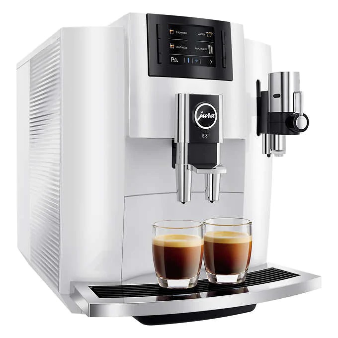 Costco: Jura E8 Automatic Coffee Machine, Piano White $1599.99