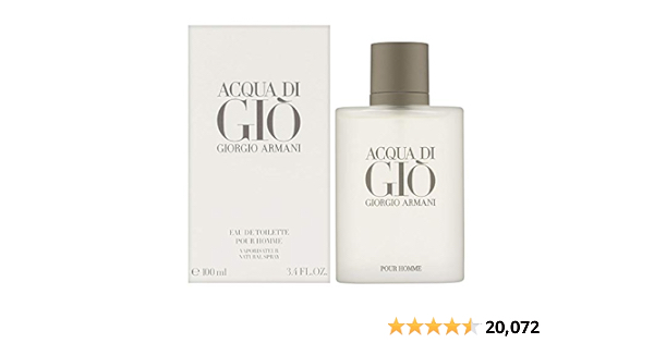Giorgio Armani Acqua Di Gio for Men, Eau De Toilette Spray 3.4 Fl Oz (Packaging may vary) - $55