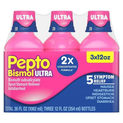 Pepto Bismol Liquid Ultra, Original 12 fl. oz., 3 pk. - Sam's Club $13.98