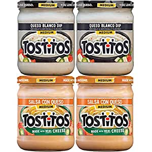 Tostitos Queso Variety Pack, 4 Count, 15.5 Ounce (Pack of 4) - $10.16