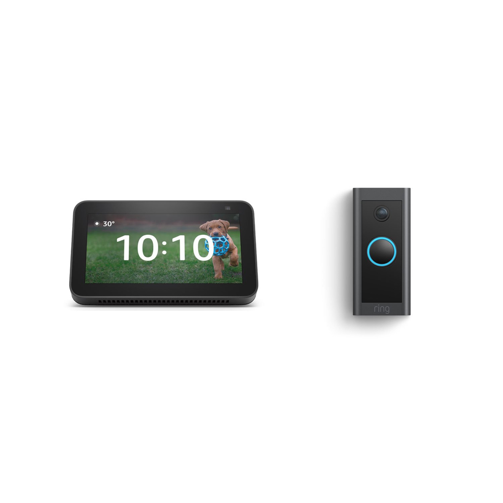 Ring Video Doorbell Wired with Echo Show 5 - $61.99