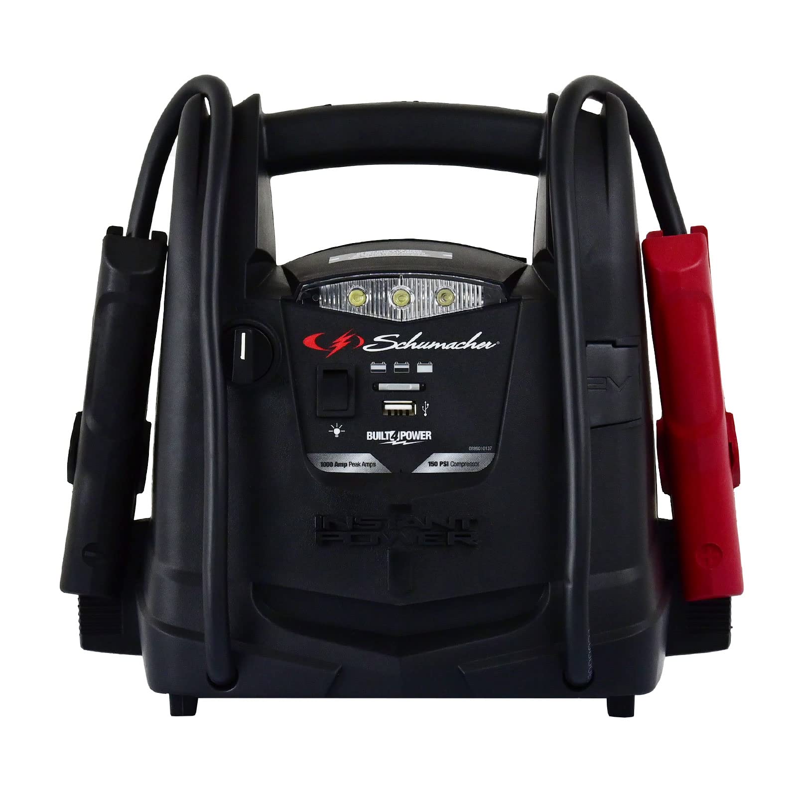 Schumacher SJ1330 Rechargeable AGM Jump Starter for Gas, Diesel Vehicles - 1000 Amps with Air Compressor and 12V DC, USB Power Station $68.32