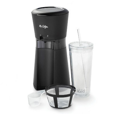 Mr. Coffee Iced Coffee Maker With Reusable Tumbler And Coffee Filter - Black : Target $24.99