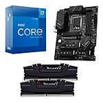 Intel Core i7-12700K, MSI Z790-P Pro WiFi DDR4, G.Skill Ripjaws V 16GB DDR4-3200 Kit, Computer Build Bundle $329.99 and in-store only