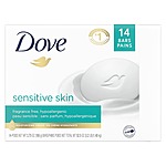 [S&amp;S] $10.99: 14-Pack 3.75-Oz Dove Beauty Soap Bars (Sensitive Skin) at Amazon