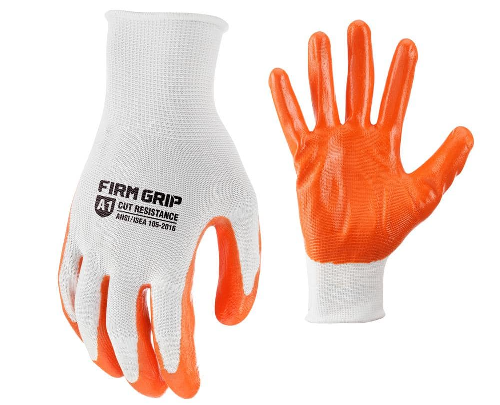 5-Pack Firm Grip Nitrile Coated Tough Working Gloves (Large) $4.50 + Free Shipping
