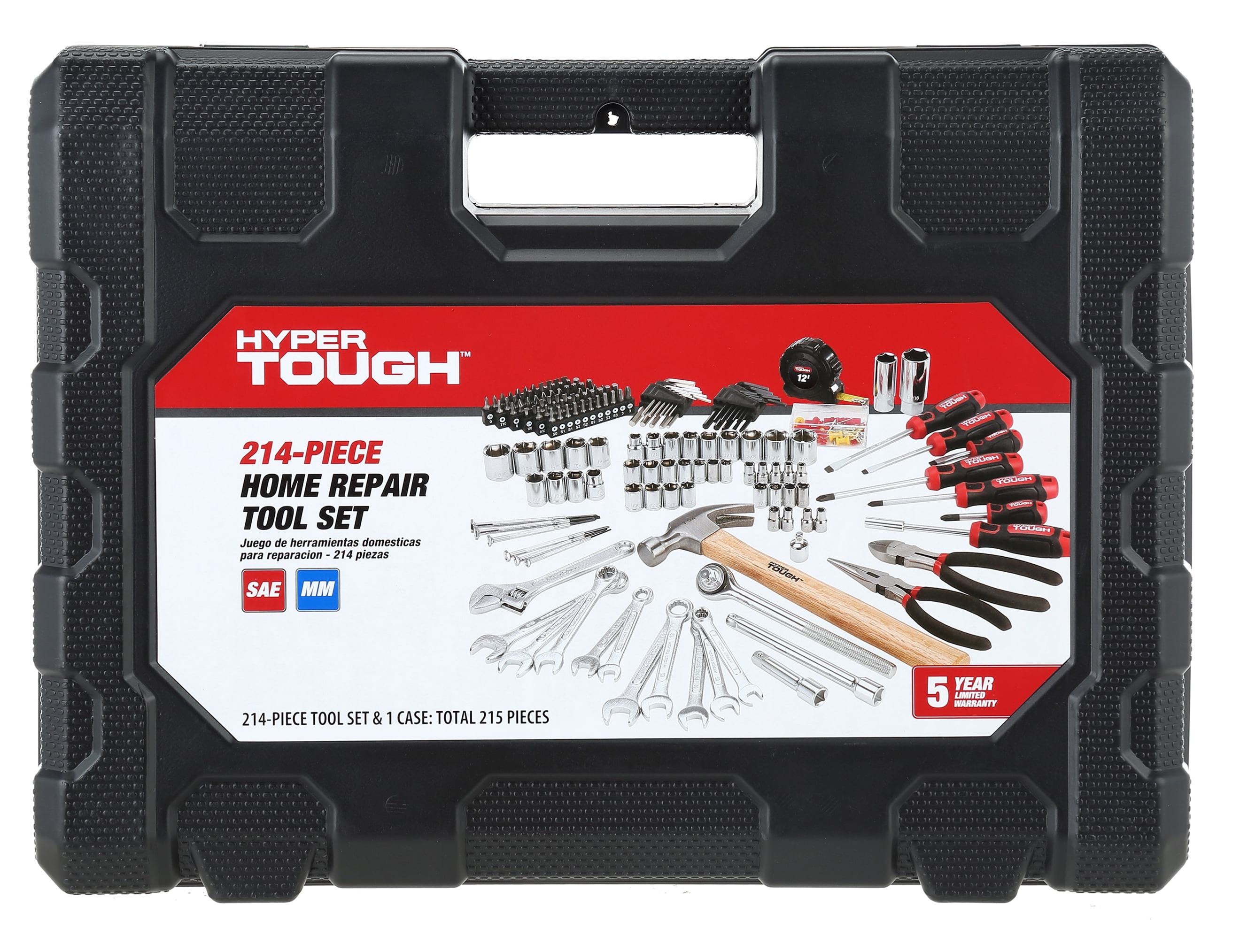 Hyper Tough 215pc Home Tool Set for $21.28 + Free Store pick up or Free Shipping with Walmart+