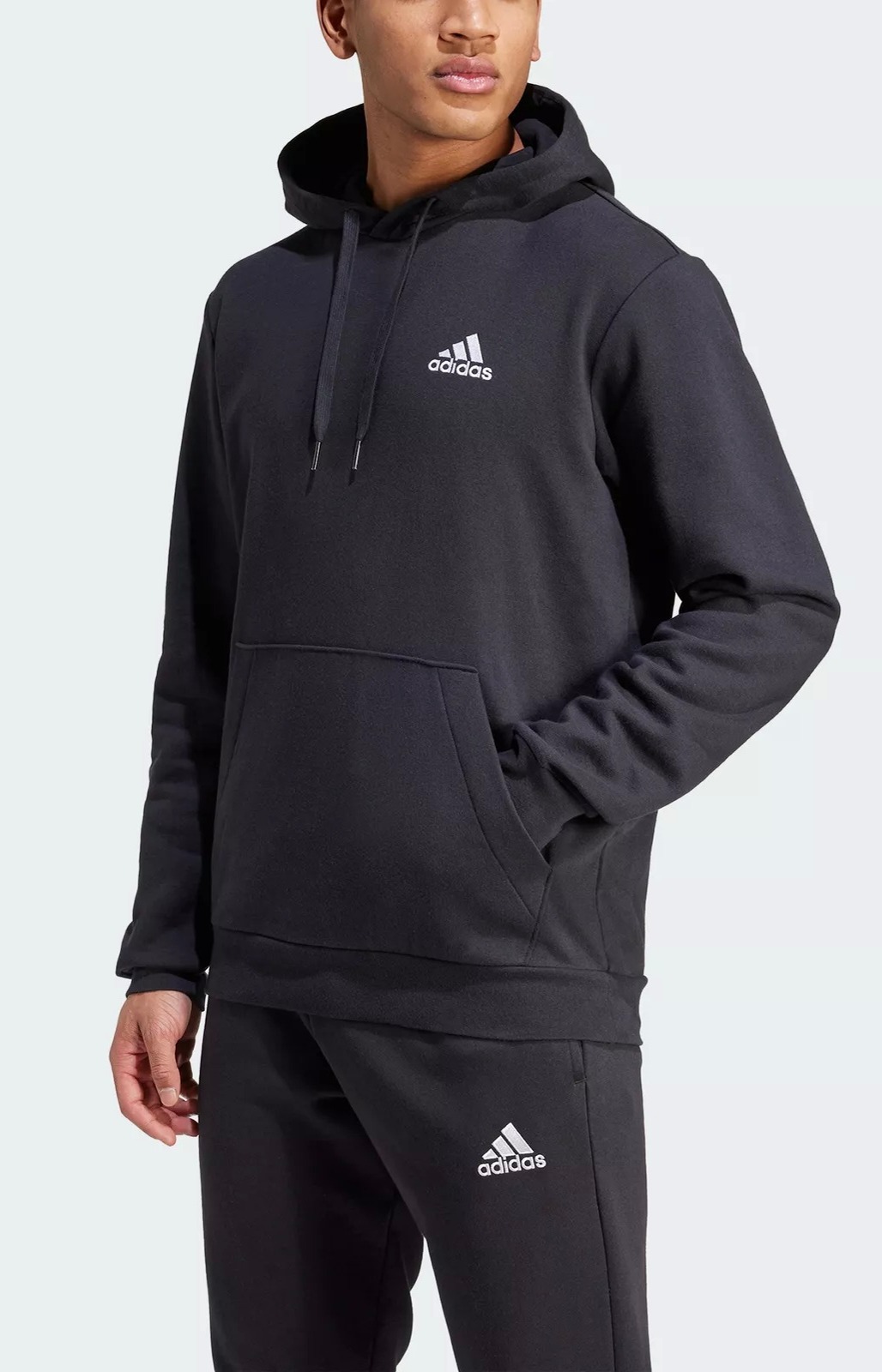 adidas Men's Essentials Fleece Hoodie (Black, Size M, L, XL) $18 + Free Shipping