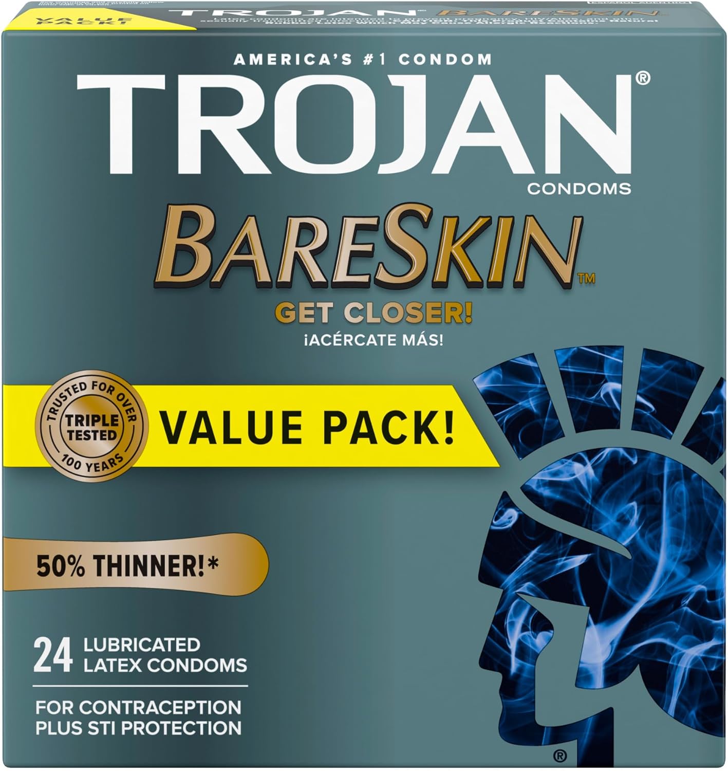 [S&S] $11.18: 24-Count Trojan Bareskin Thin Premium Lubricated Condoms at Amazon