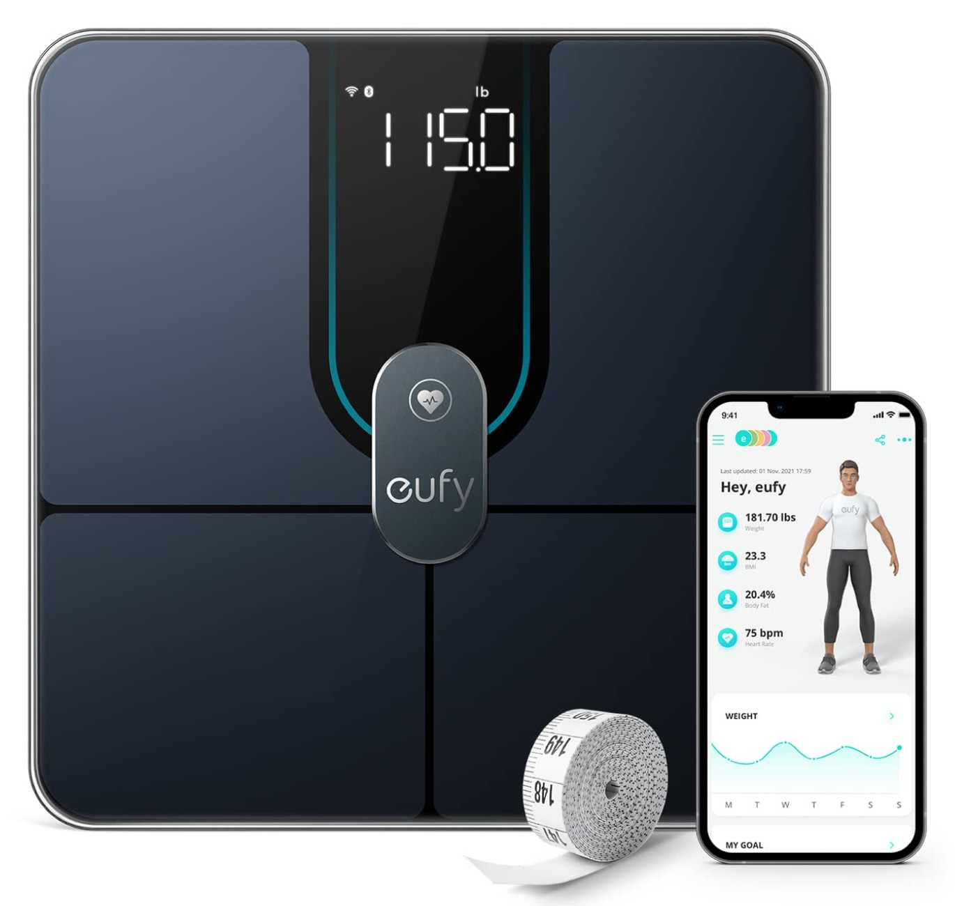 eufy P2 Pro Smart Digital Bathroom Scale w/ Body Composition Monitor & Health Tracking $40 + Free Shipping