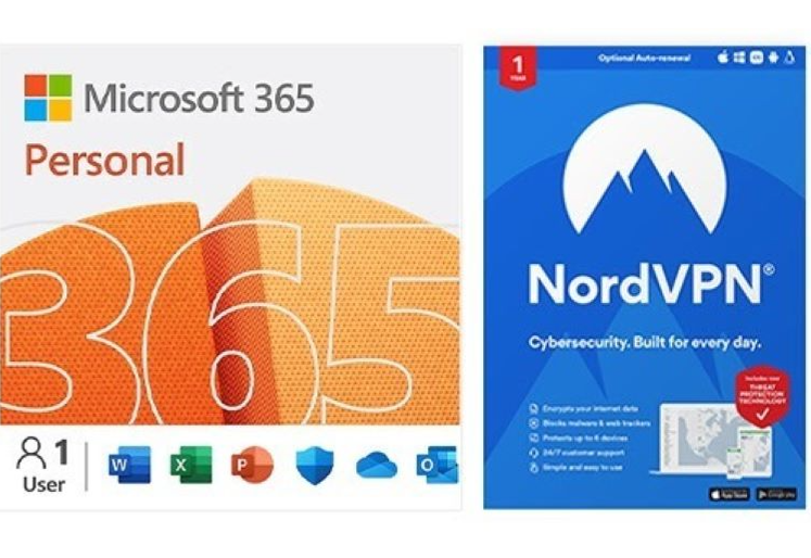 Microsoft 365 Personal 15 Months (1-User) + NordVPN 1-Year Subscription (6-Devices) $40 (Digital Delivery)