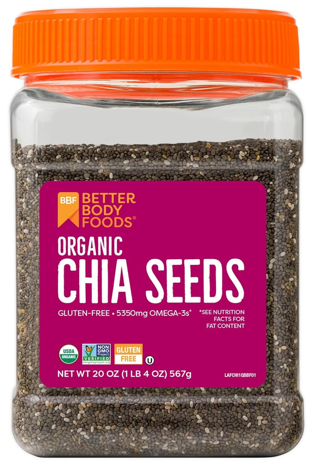 [S&S] $6.74: 20-Oz BetterBody Foods Organic Chia Seeds at Amazon
