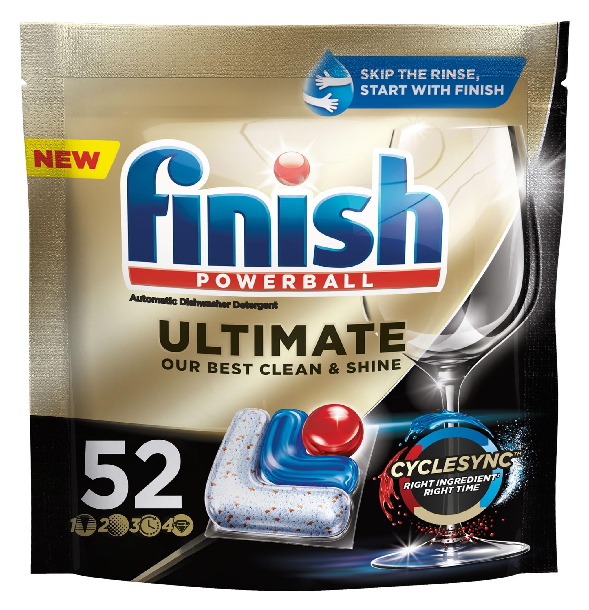 52-Count Finish Ultimate Dishwasher Detergent Tablets $12.78 w/ S&S + Free Shipping w/ Prime or on $35+
