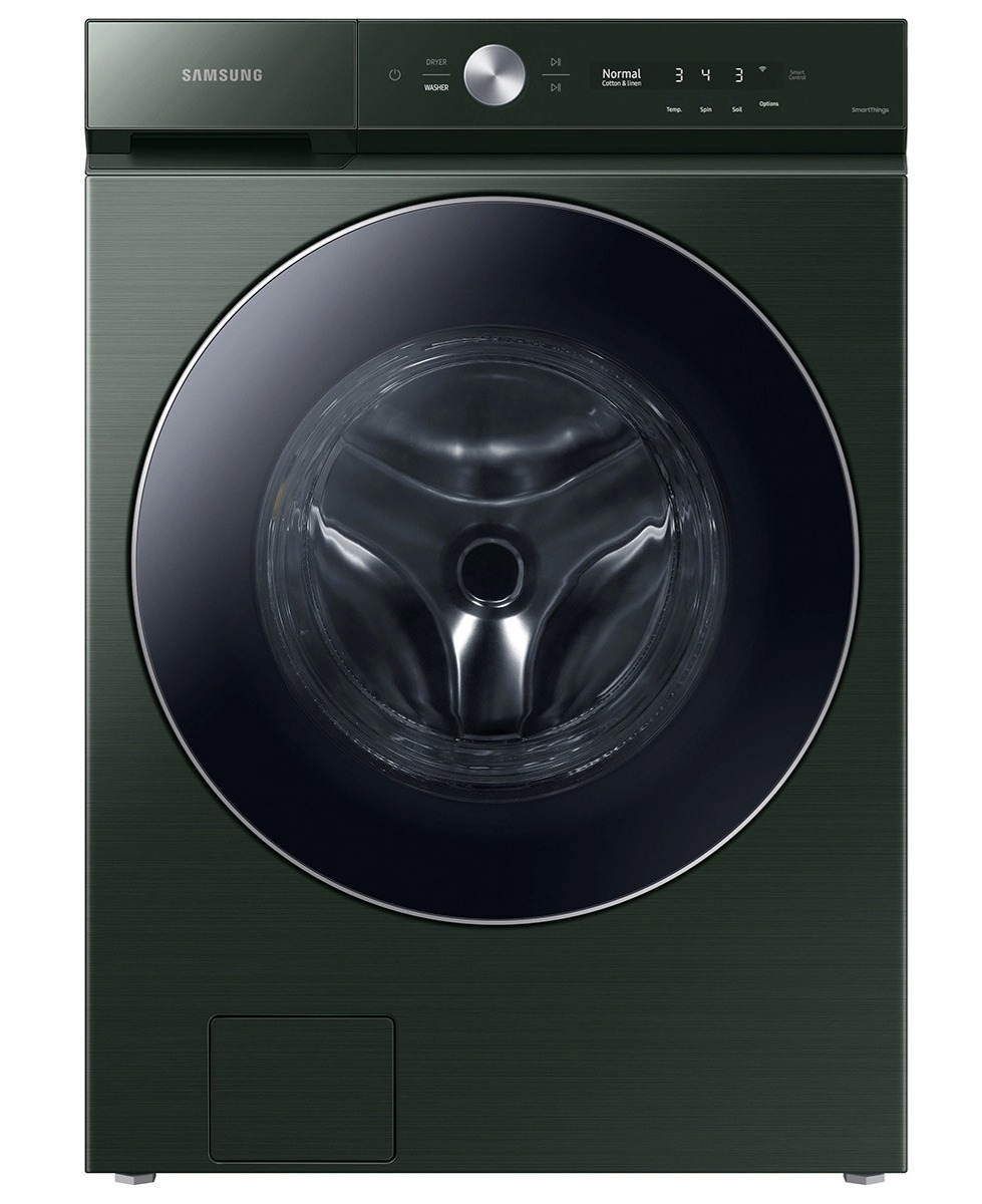 Samsung EPP Bespoke 5.3 Washer & 7.6 Electric Dryer w/ AI Forest Green & 2 Years Care+ Free install, haul away and shipping $1228.8