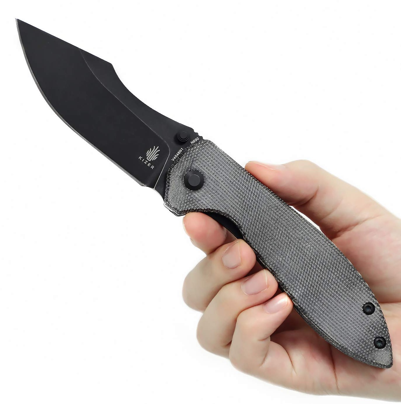Kizer Pelican Mini Folding Knife, Black N690 Micarta Handle V4548N1 $20.99