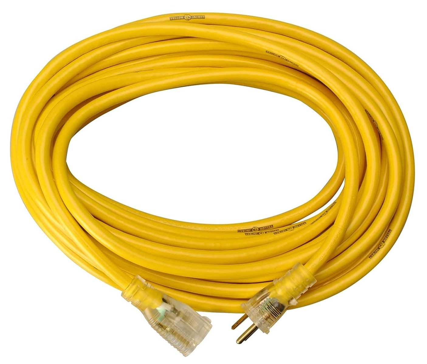 $20.57: 25' Yellow Jacket 12/3 Heavy-Duty 15-Amp SJTW Extension Cord w/ Lighted Ends at Amazon