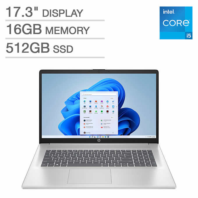 Hp 17 3 laptop 13th gen intel core i5 1335u 1080p windows 11