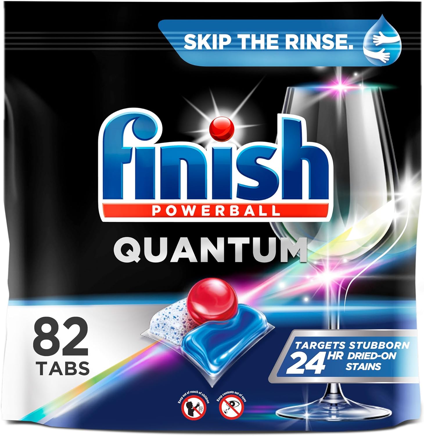 82ct Finish Powerball Quantum Dishwasher Detergent Tablets