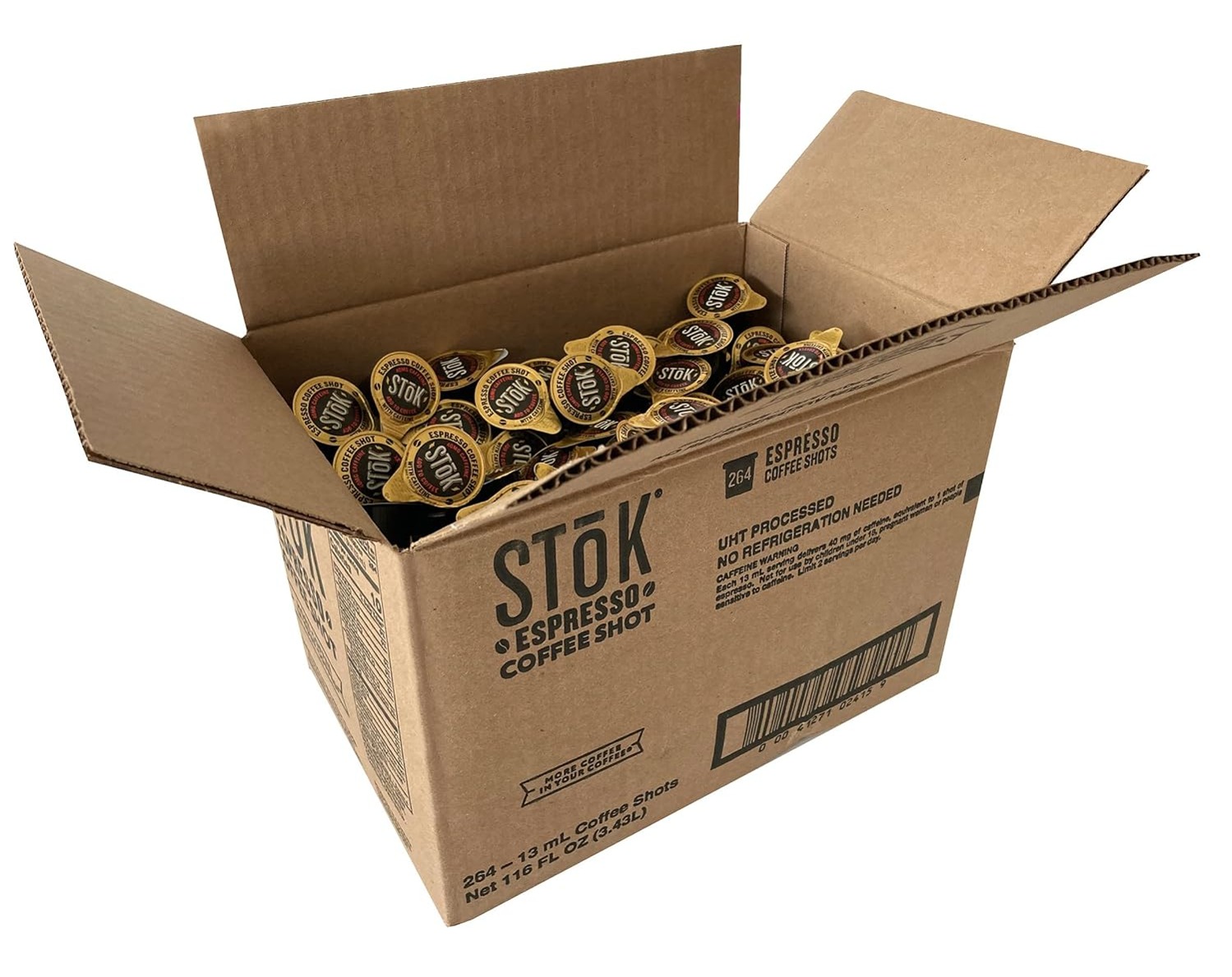 [S&S] 21.80 264Pack 0.43Oz STOK Cold Brew Espresso Coffee Shots
