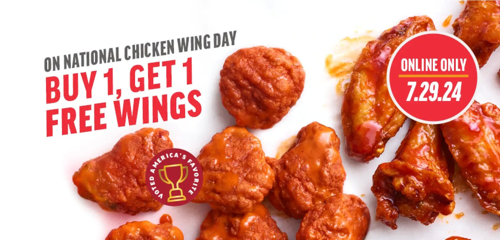 Applebees Celebrates National Chicken Wing Day on Monday, July 29,2024 with Bogo WingsAvailable