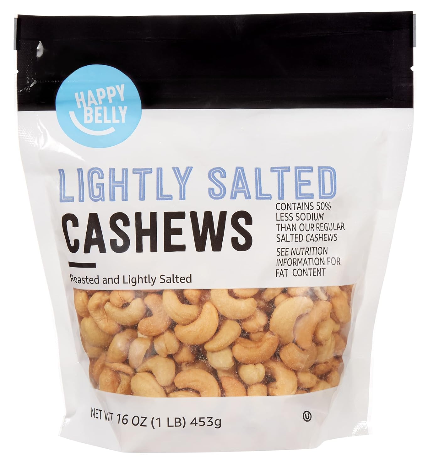 $6.65: 16-Oz Happy Belly Roasted & Lightly Salted Cashew at Amazon