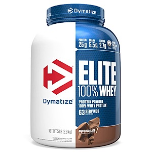 5-Lbs Dymatize Elite 100% Whey Protein Powder (Chocolate) $45.90 w/ S&S + Free Shipping