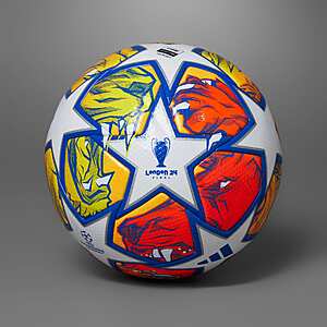 UCL Pro 23/24 Knockout Soccer Ball (White / Glow Blue / Flash Orange) $51 + Free Shipping