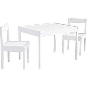 30.97 3 Piece Baby Relax Hunter Kiddy Table and Chair Set White or Blue at Amazon