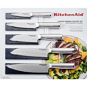 KitchenAid Gourmet 5-Piece Forged Stainless Steel Knife Set - $29.99