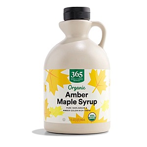 32-Oz 365 by Whole Foods Market, Organic Grade A Amber Maple Syrup $11.80 w/ Subscribe & Save
