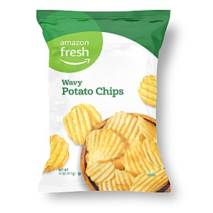 $  2.28*: 11-Oz Amazon Fresh Wavy Potato Chips at Amazon (4 for $  7.98)